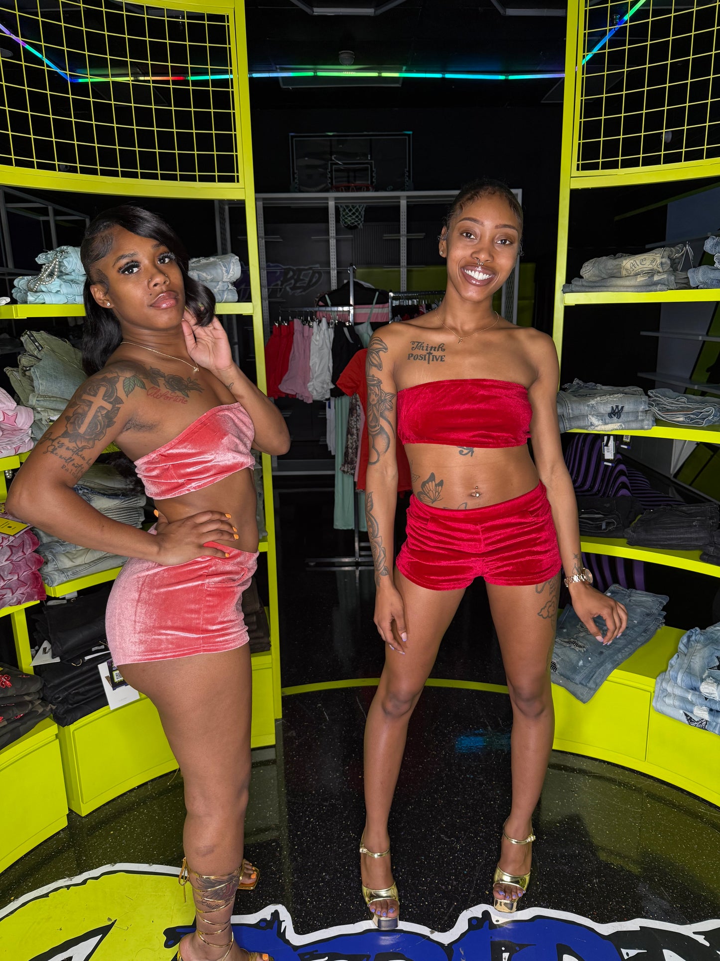 TUBE TOP SHORT SET (ON HAND)