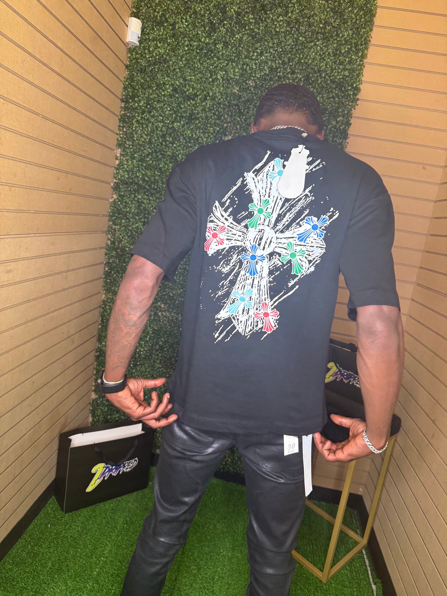 MULTI CROSS BLACK TSHIRT (ON HAND)