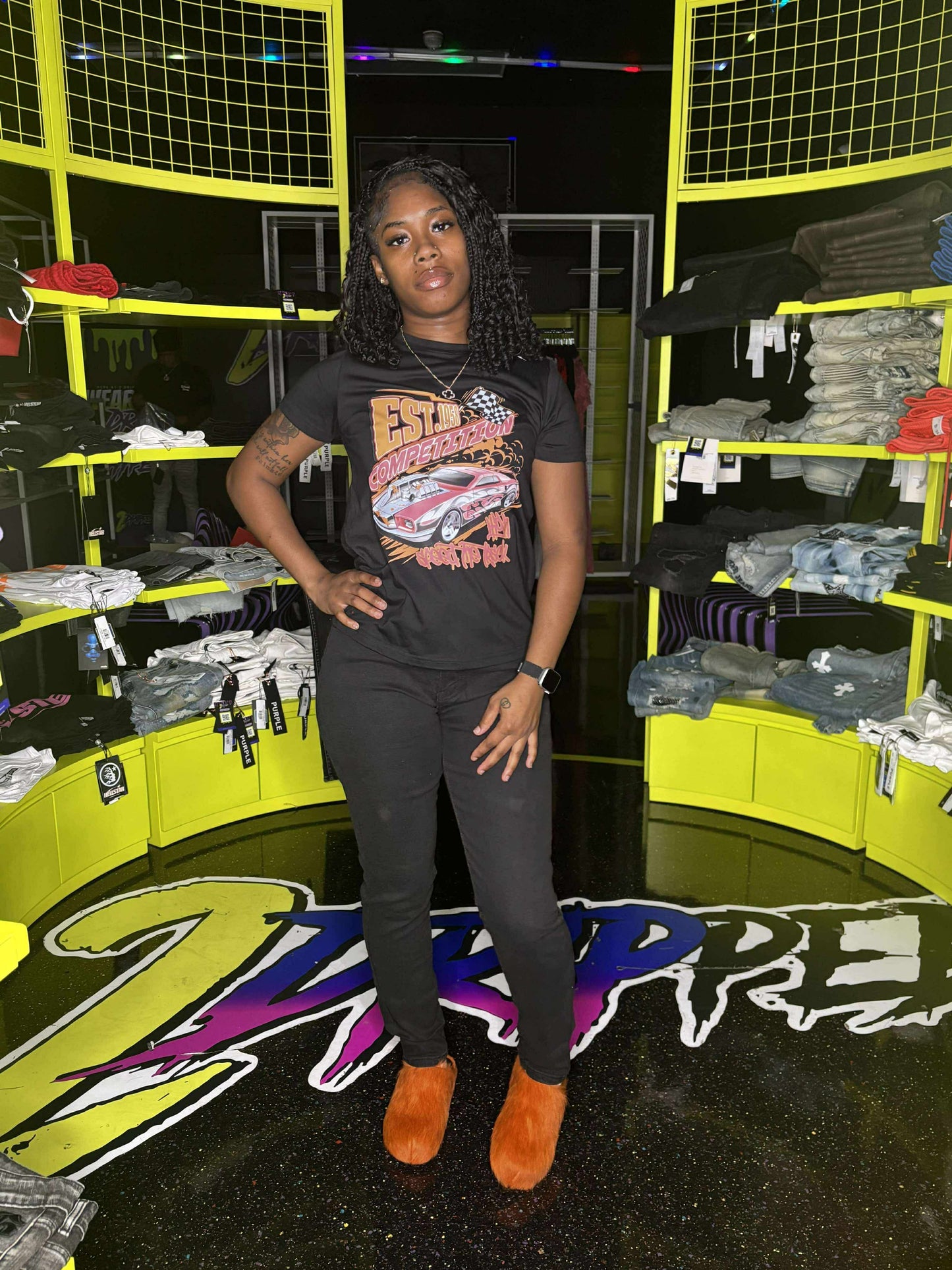 BLACK RACE CAR TEE (ON HAND)