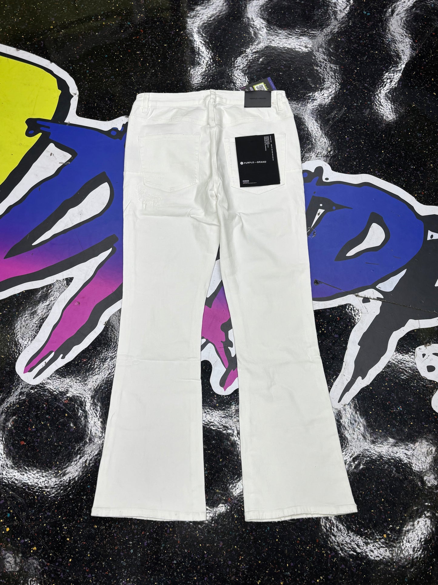 PURPLE WHITE JEANS (ON HAND)
