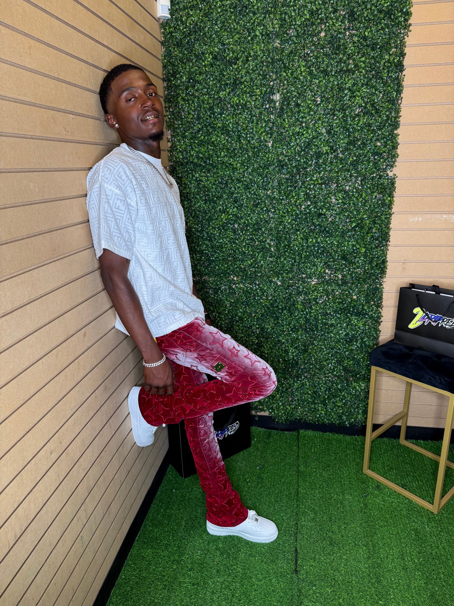 GUAPI VELVET RED STARS DENIM (ON HAND)