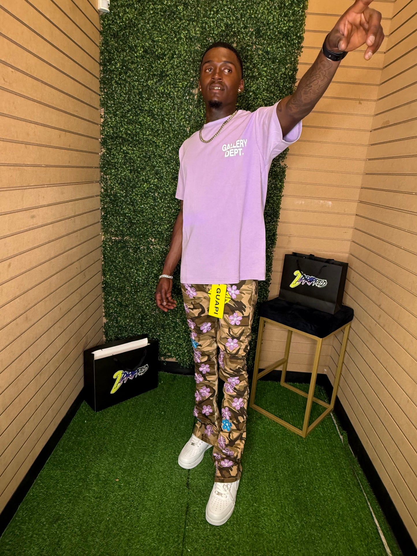 GUAPI CAMO BLOSSOM DENIM JEANS V2