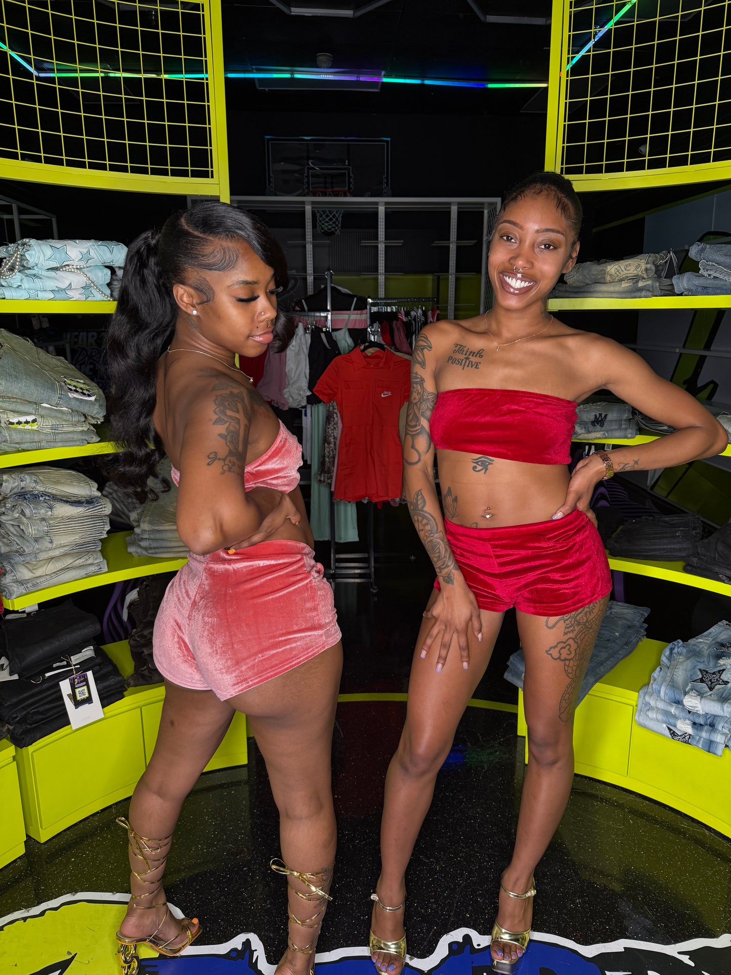 TUBE TOP SHORT SET (ON HAND)