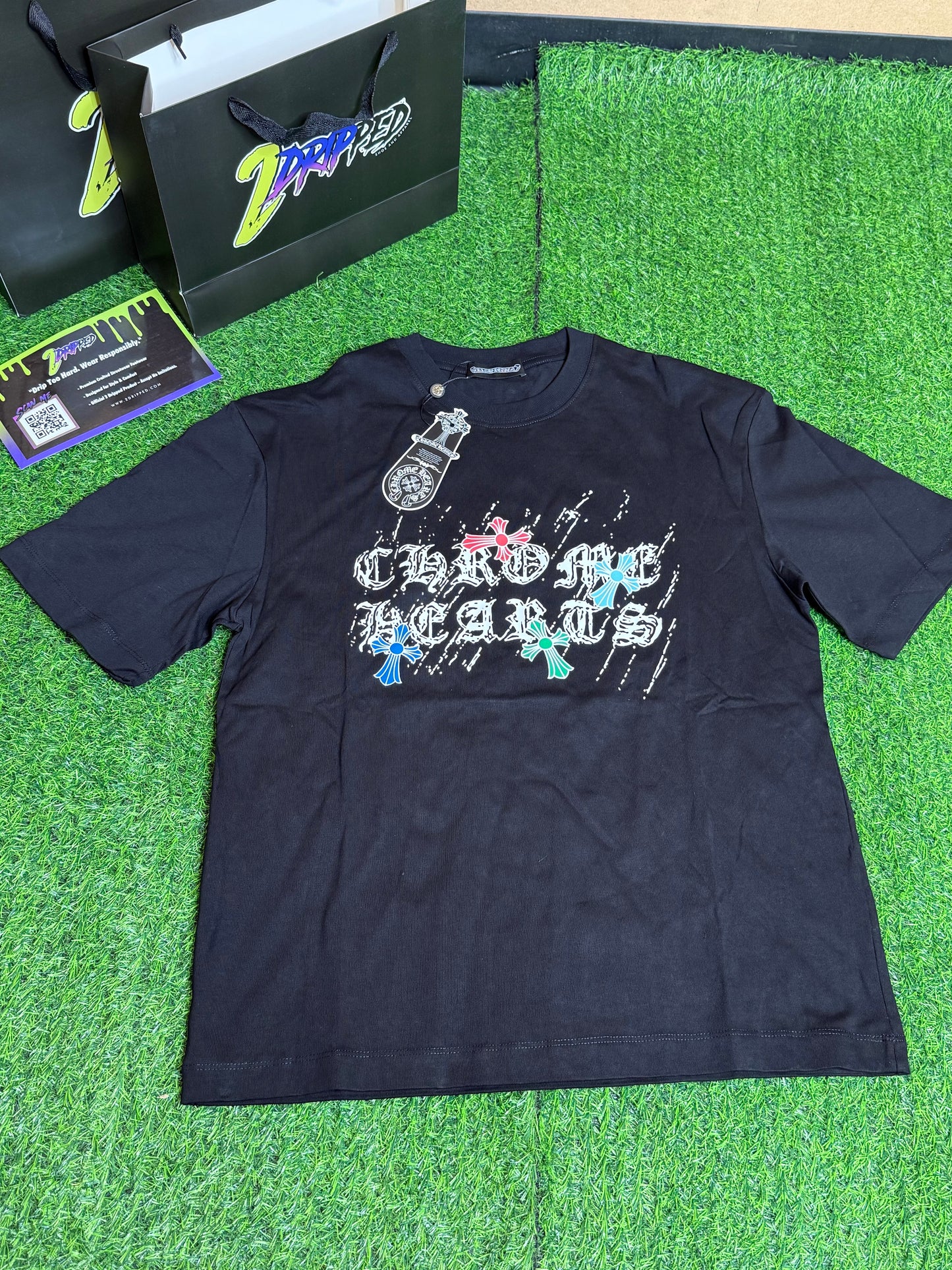 MULTI CROSS BLACK TSHIRT (ON HAND)