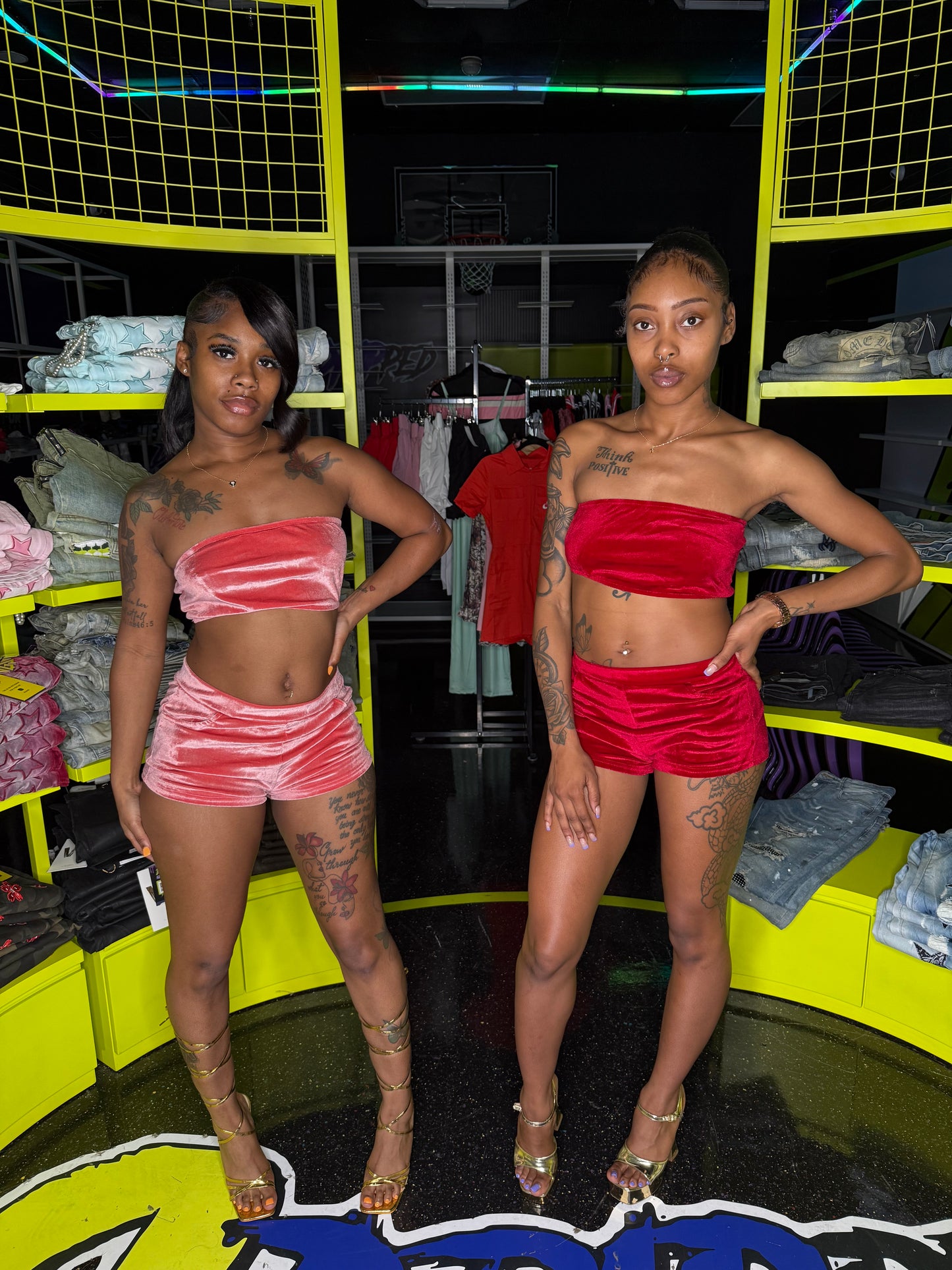TUBE TOP SHORT SET (ON HAND)
