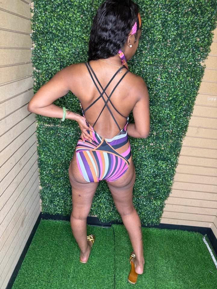 PURPLE PASSION SWIM SUIT (ON HAND)