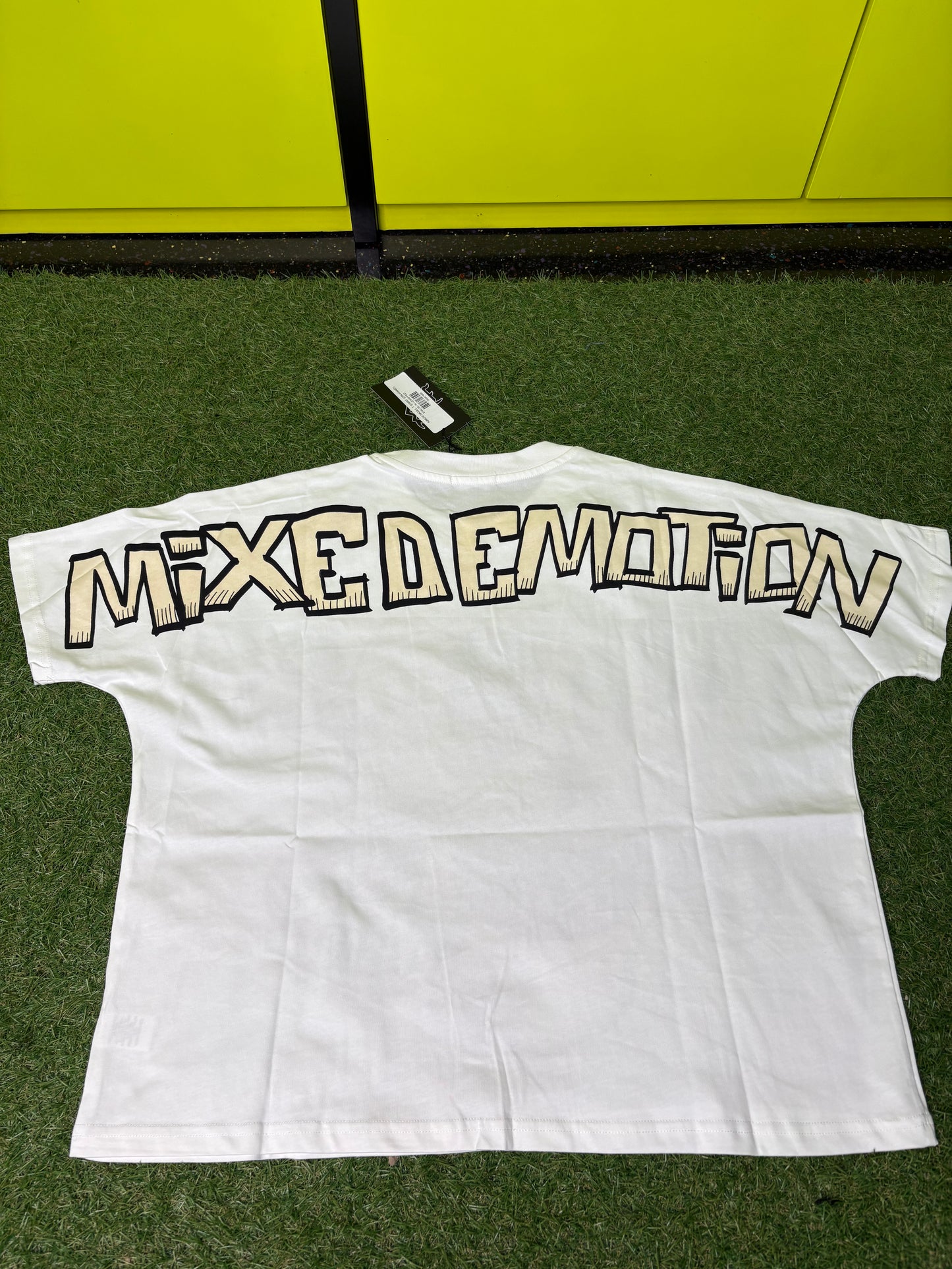 MIXED EMOTION KHAKI SKULL T SHIRT (ON HAND)