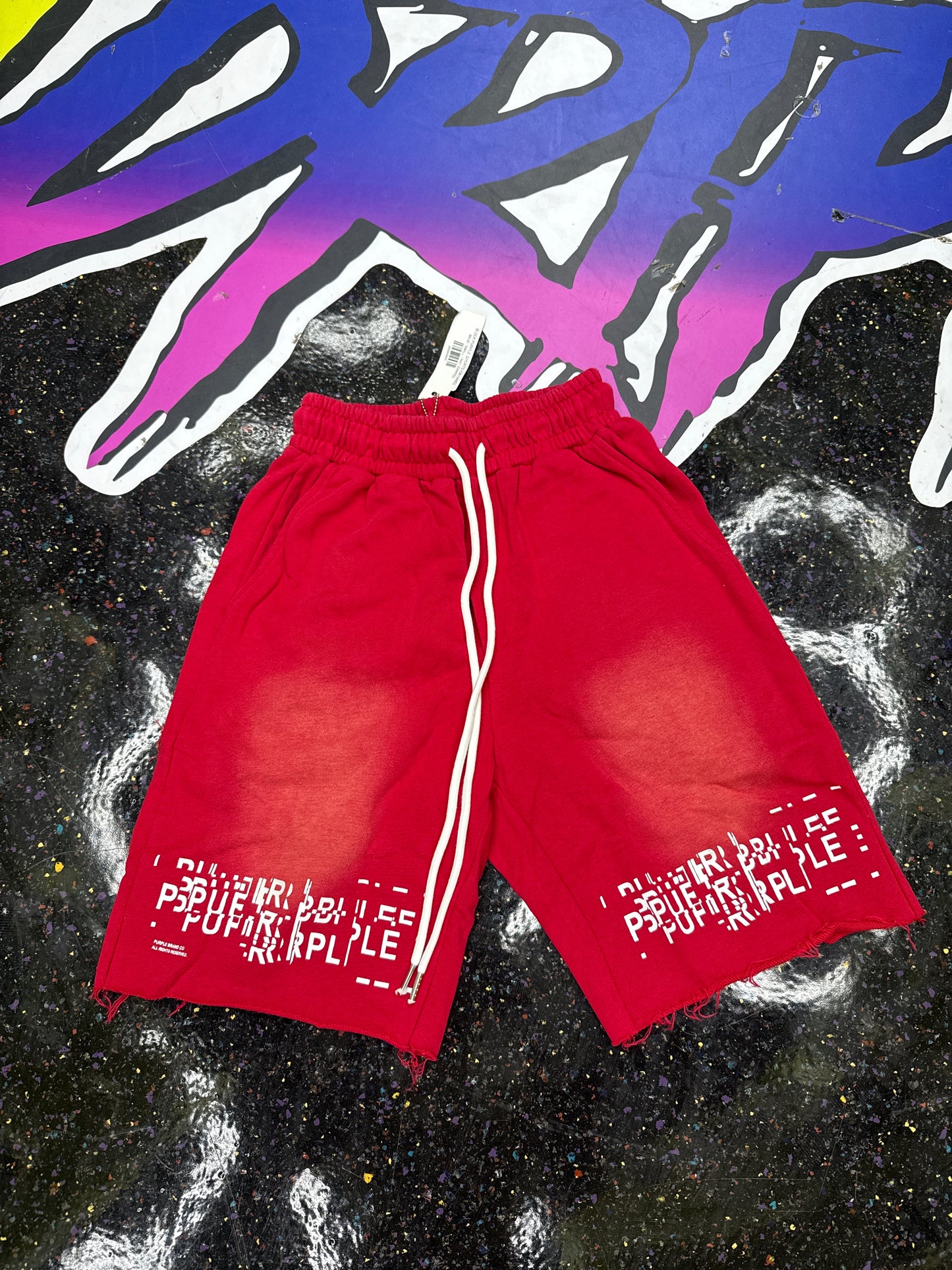 BLOCK PURPLE SHORTS (ON HAND)