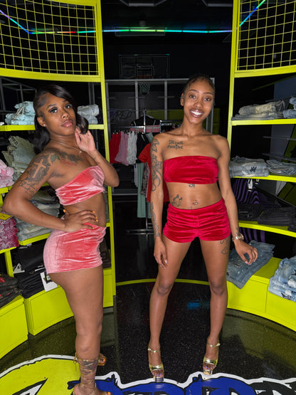 TUBE TOP SHORT SET (ON HAND)