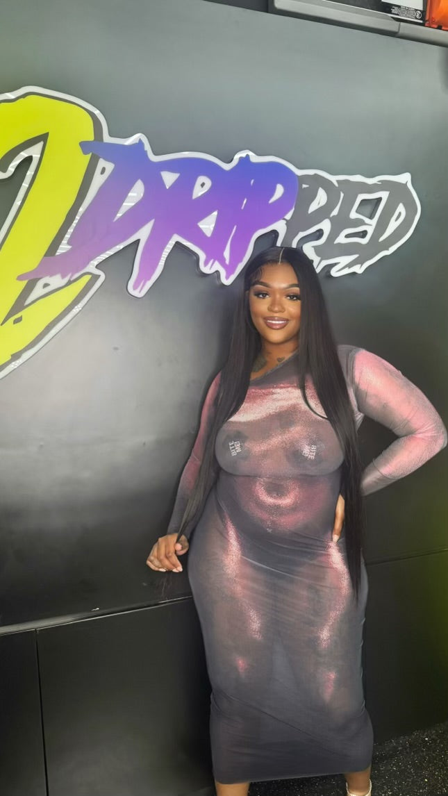 NAKED BODY PRINT DRESS (ON HAND)