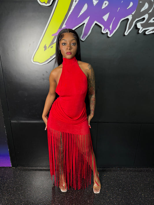 Sexy Red Shingle Dress