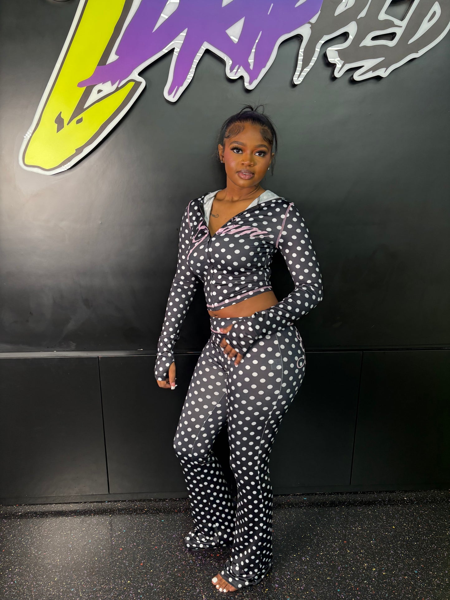 POLKA DOT TWO PIECE CROPPED (ON HAND)