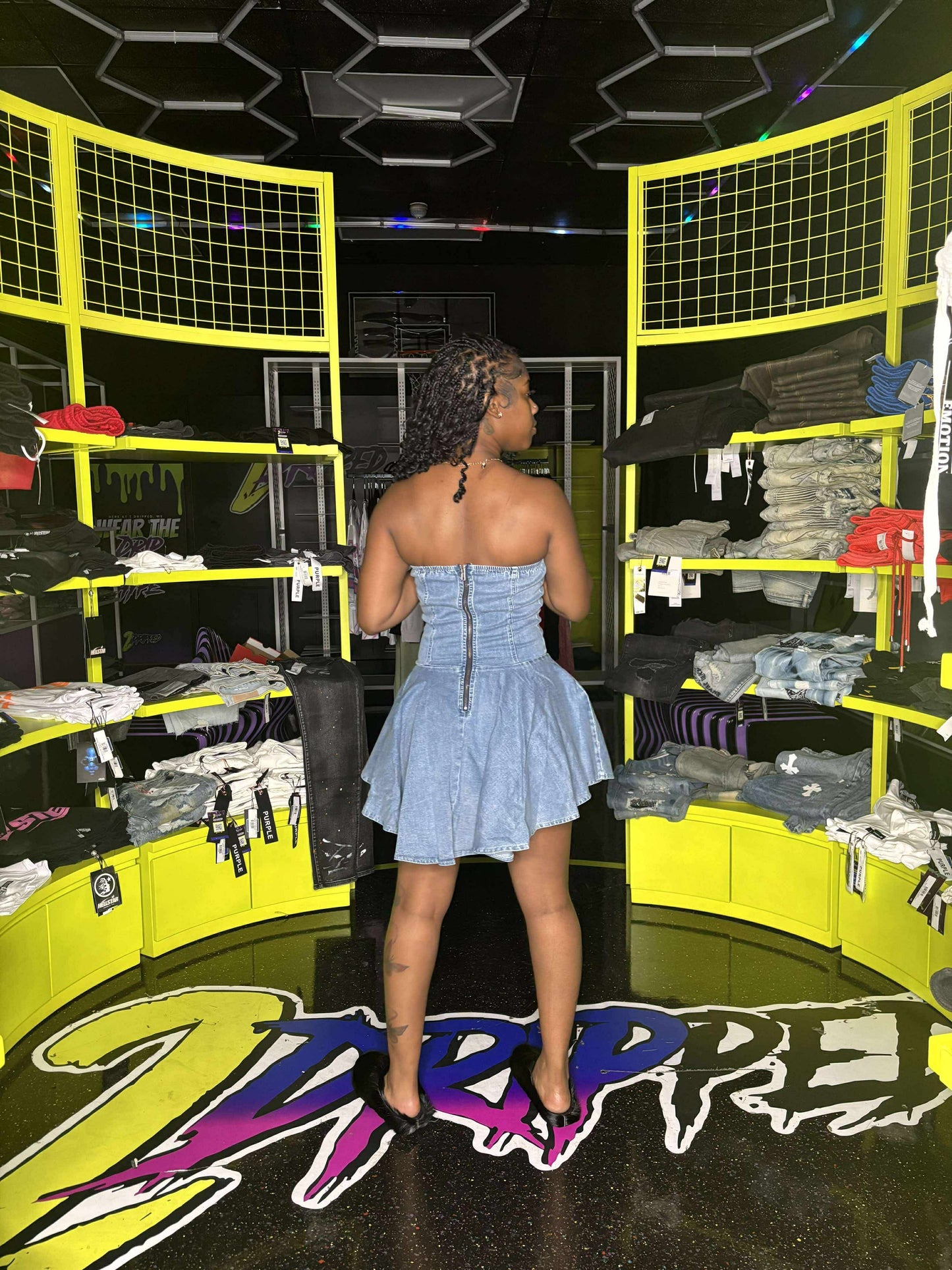 JEAN DENIM CORSET DRESS (ON HAND)