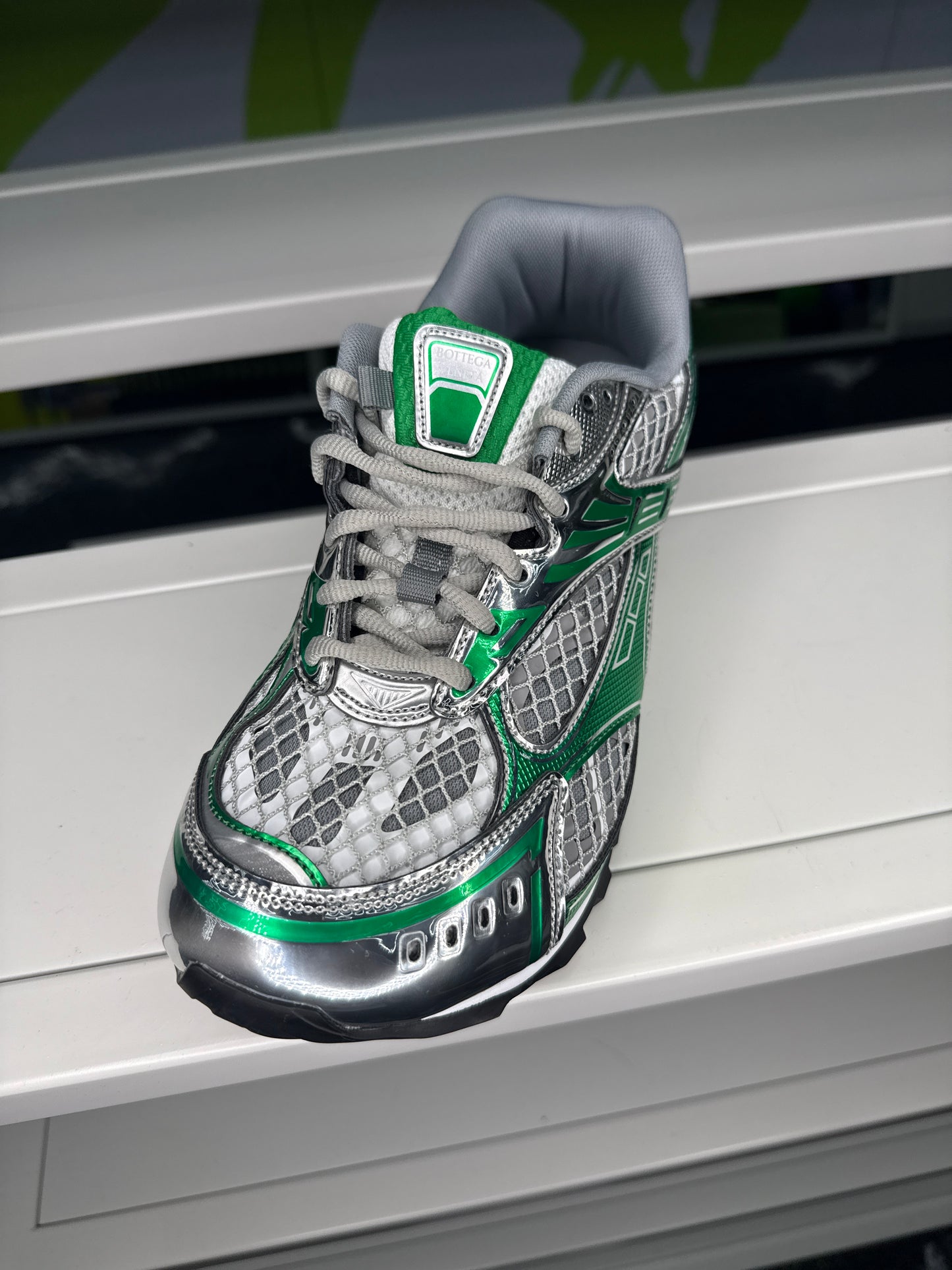 LACED IN GREEN/GRAY SNEAKERS