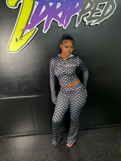 POLKA DOT TWO PIECE CROPPED (ON HAND)