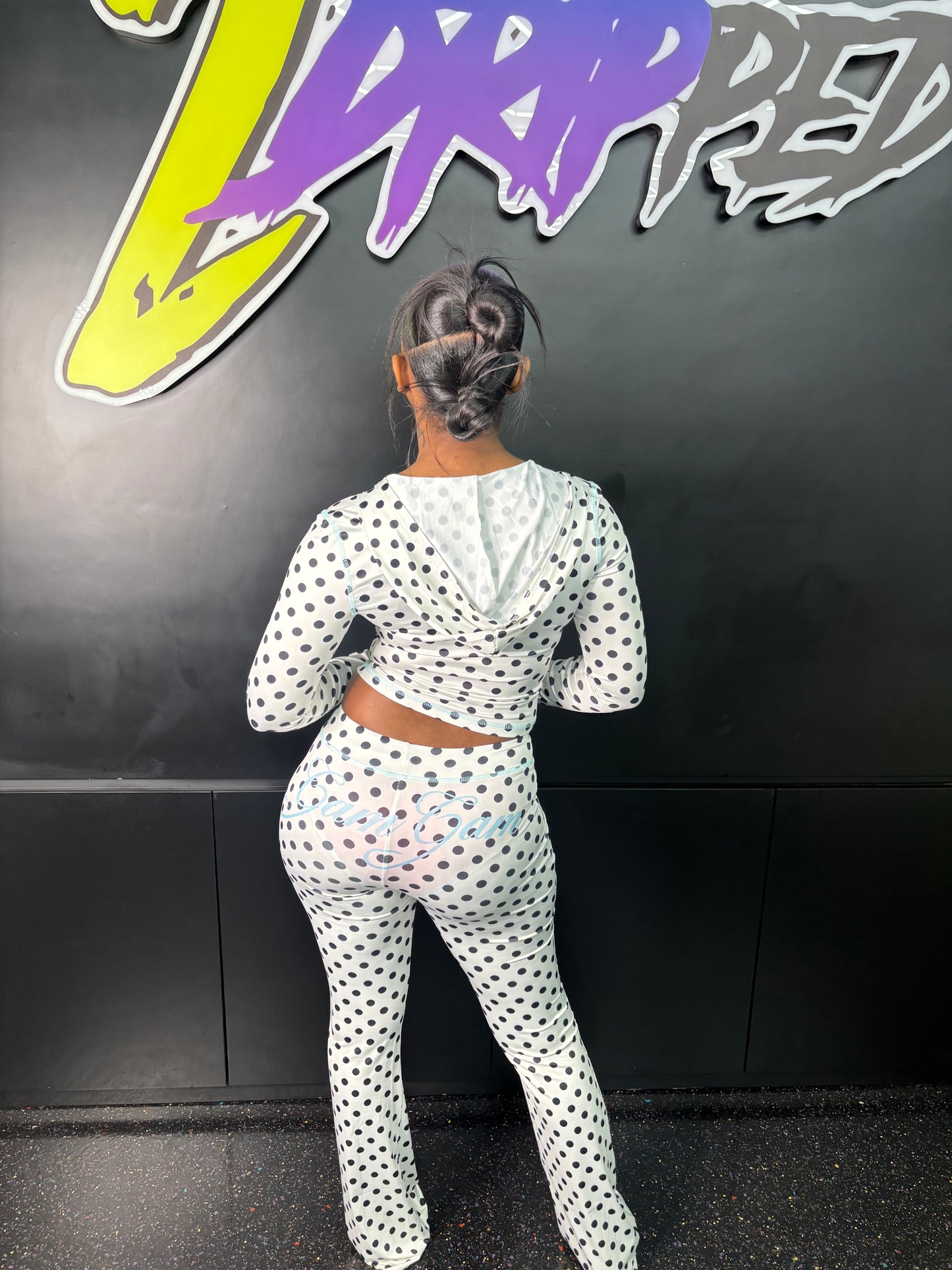 POLKA DOT TWO PIECE CROPPED (ON HAND)