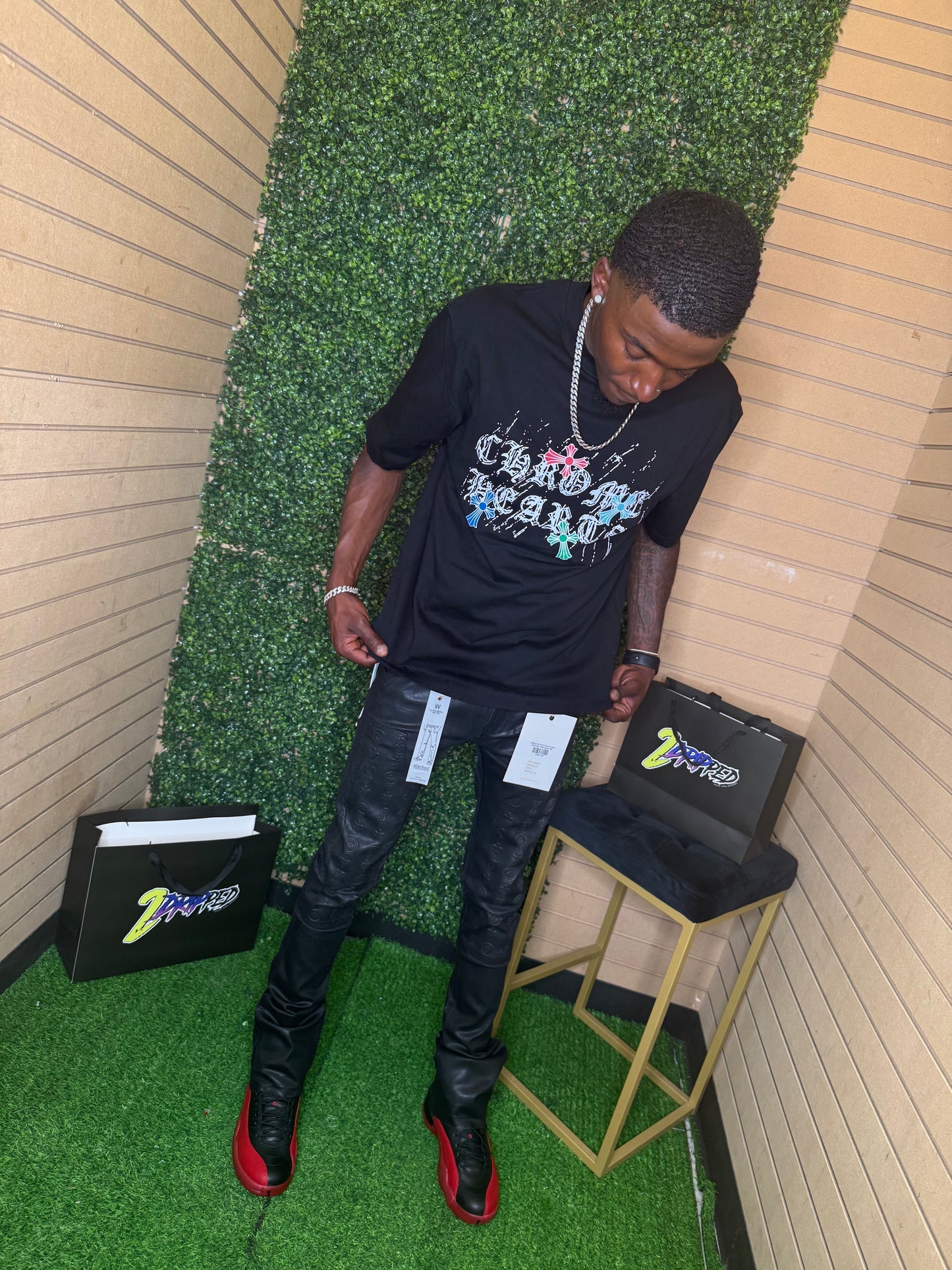 MULTI CROSS BLACK TSHIRT (ON HAND)