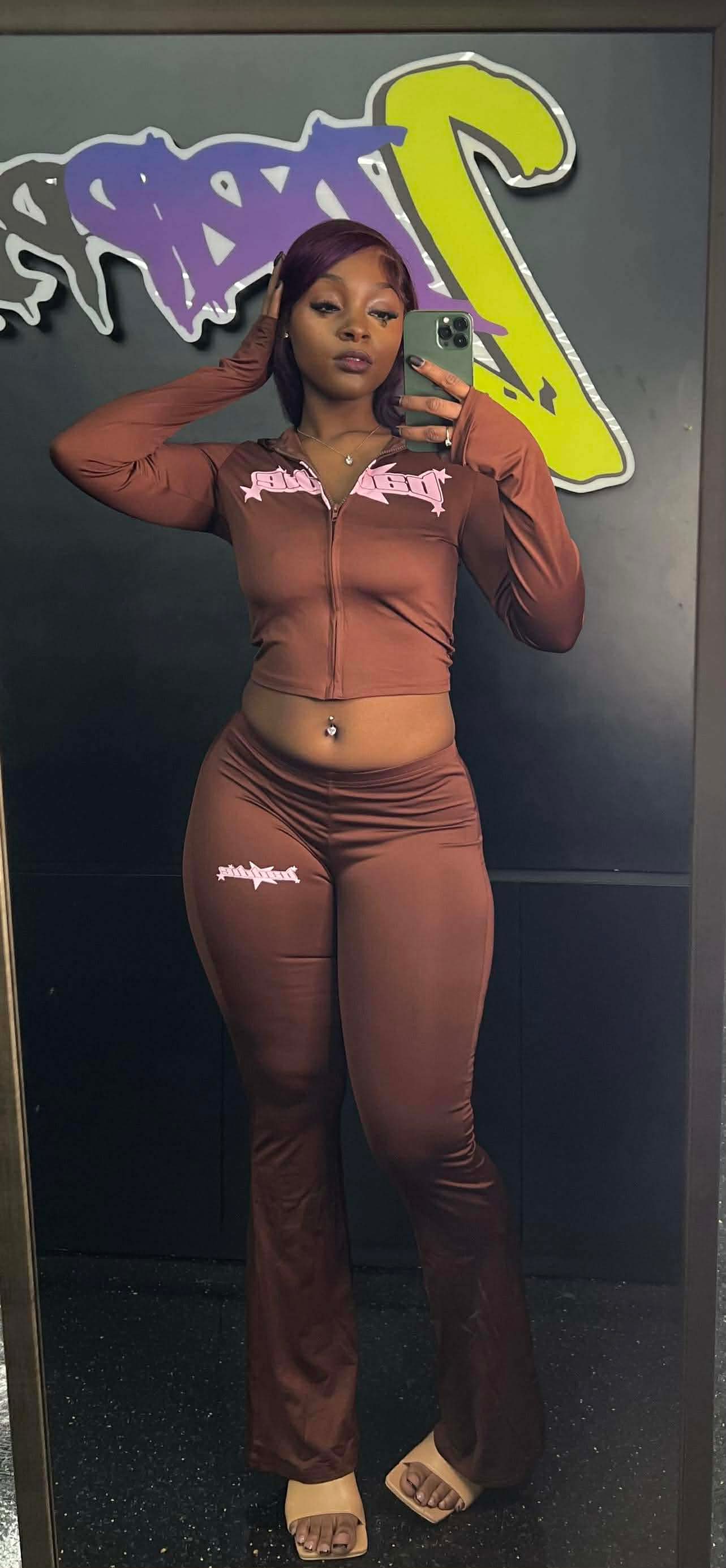 BROWN BADDIE 2 PC SET (ON HAND)