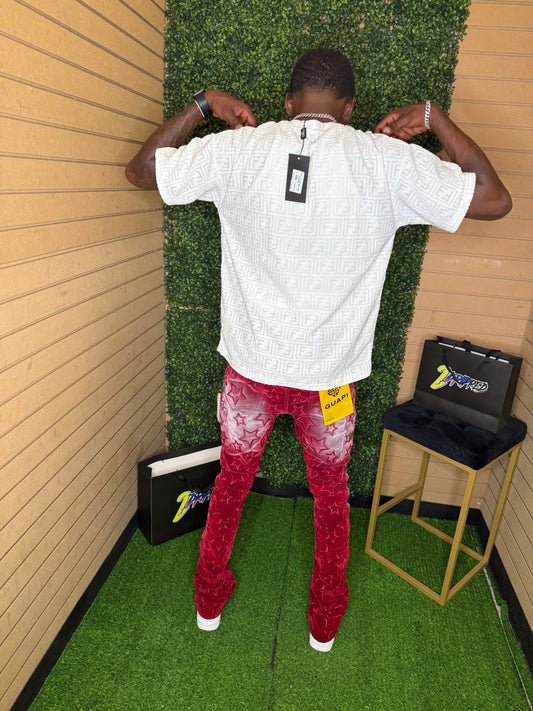 GUAPI VELVET RED STARS DENIM (ON HAND)