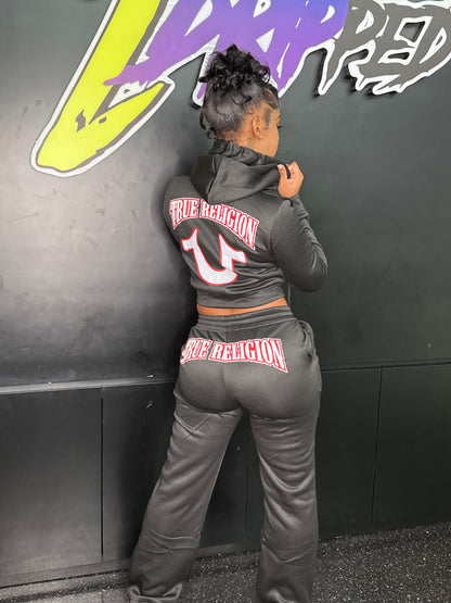 TRU RELIGION BLACK 2 PC SET (ON HAND)