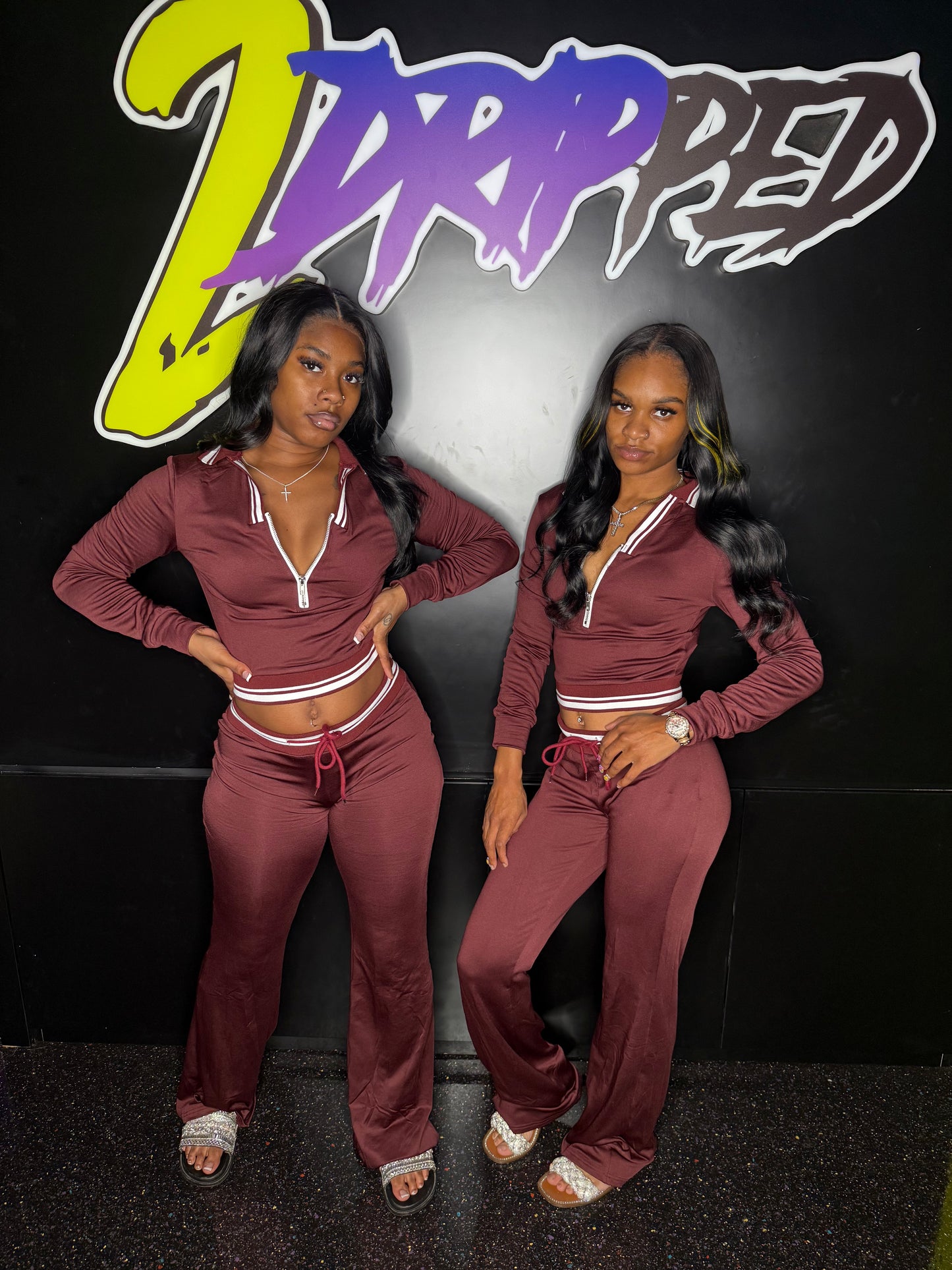 BROWN 2 PIECE SET (ON HAND)