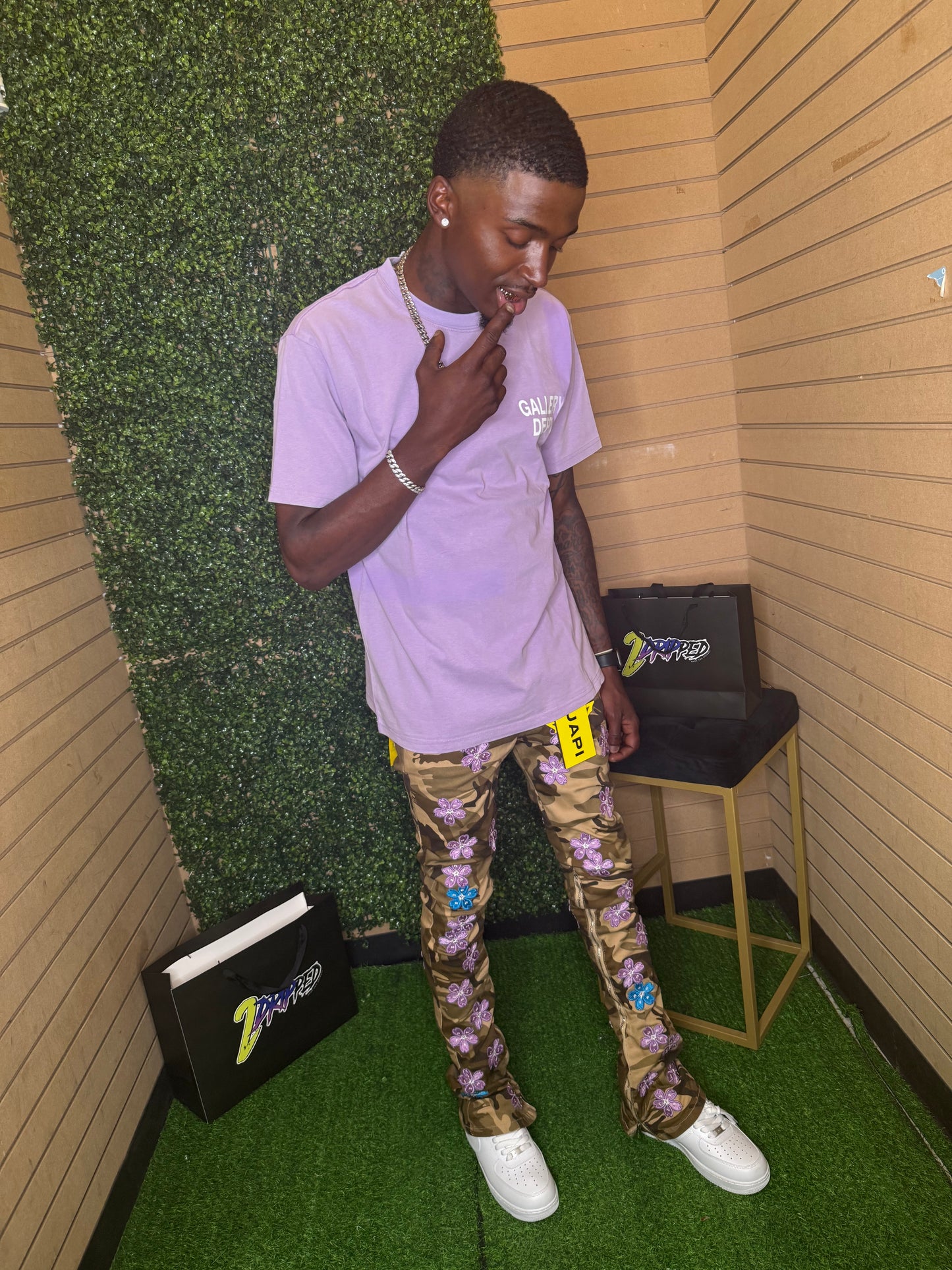 GUAPI CAMO BLOSSOM DENIM JEANS V2