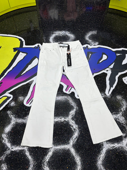 PURPLE WHITE JEANS (ON HAND)