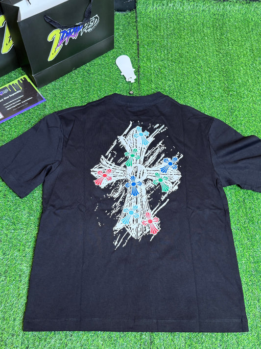 MULTI CROSS BLACK TSHIRT (ON HAND)