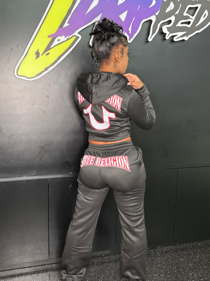 TRU RELIGION BLACK 2 PC SET (ON HAND)