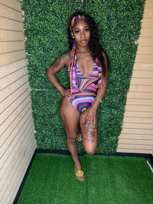 PURPLE PASSION SWIM SUIT (ON HAND)