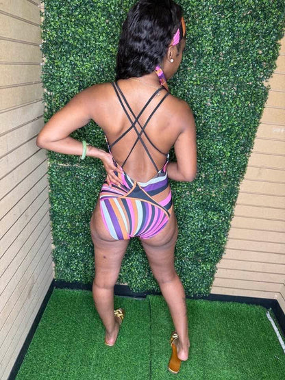 PURPLE PASSION SWIM SUIT (ON HAND)