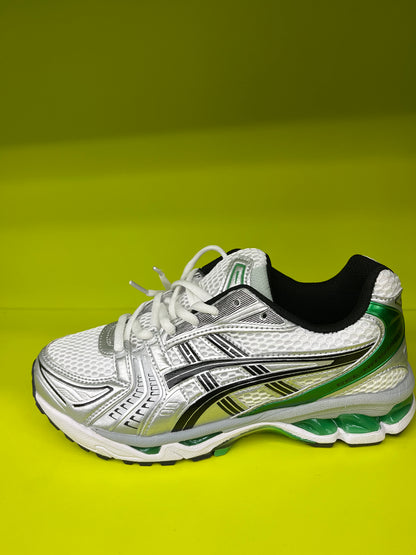 WHITE/MALACHITE GREEN ASICS (ON HAND)