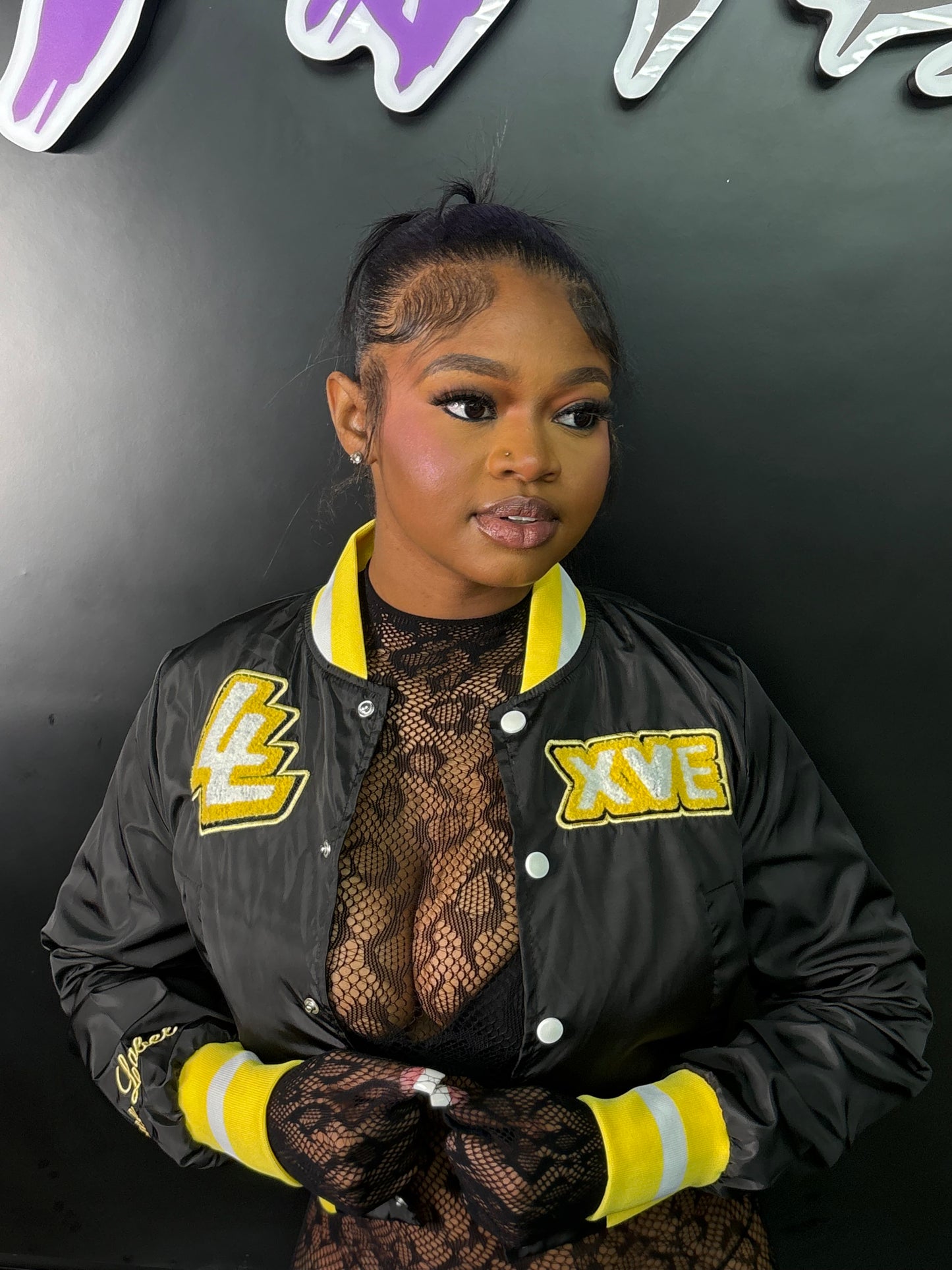 XVE CROPPED LETTERMAN JACKET (ON HAND)