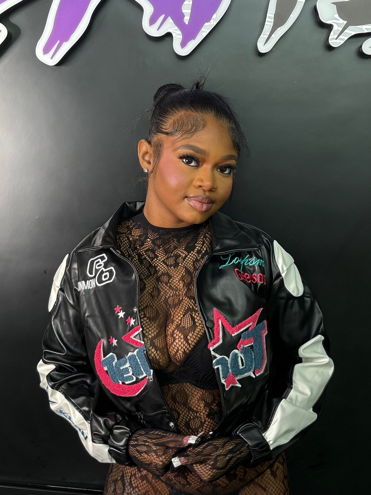 LETTER MAN CROPPED JACKET (ON HAND)