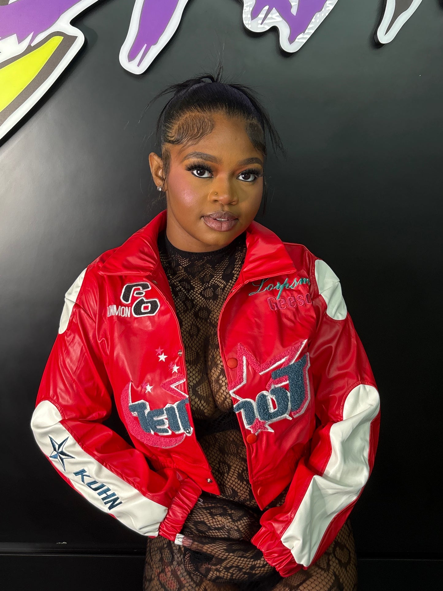 LETTER MAN CROPPED JACKET (ON HAND)