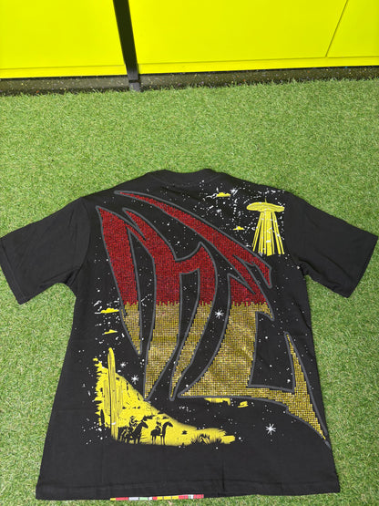 MIXED EMOTION RED AND BLACK T SHIRT (ON HAND)