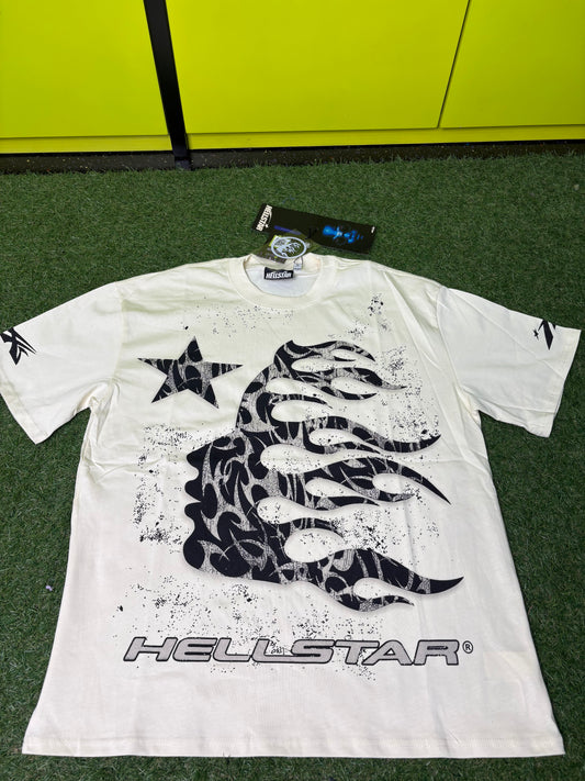 BLACK AND WHITE HELL T SHIRT (ON HAND)