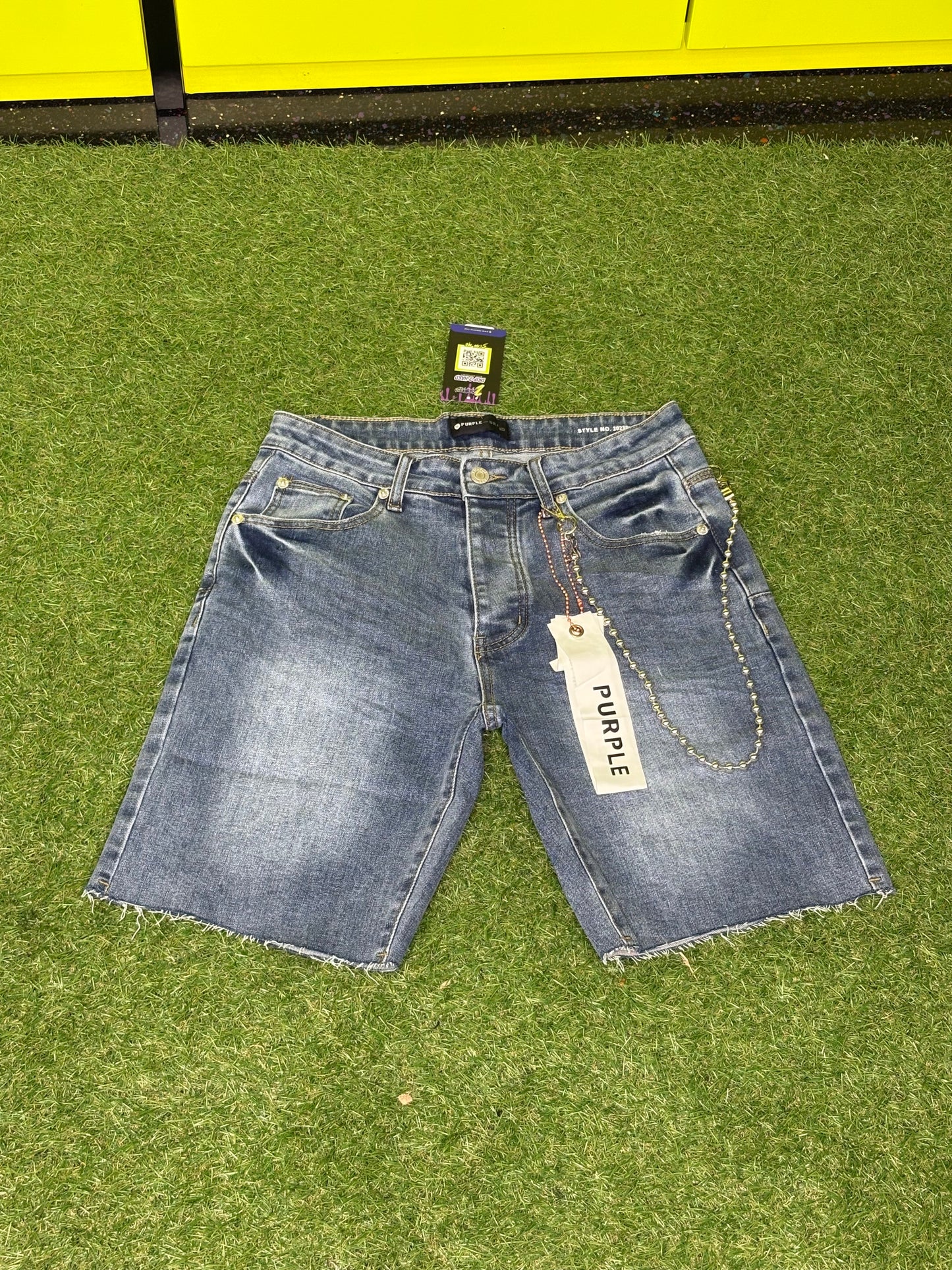 BLUE JEAN PURPLE JORTS (ON HAND)