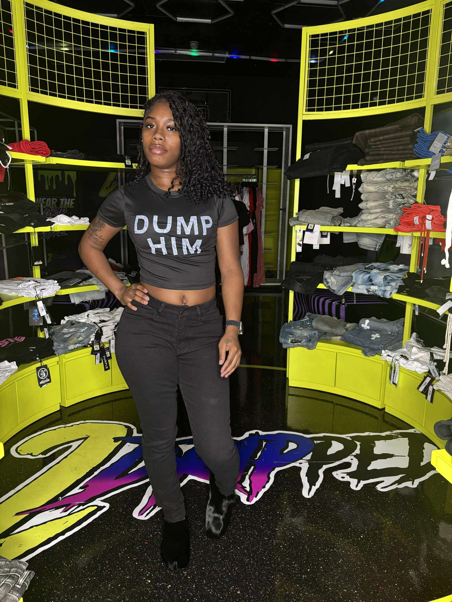 DUMP HIM CROP TEE (ON HAND)