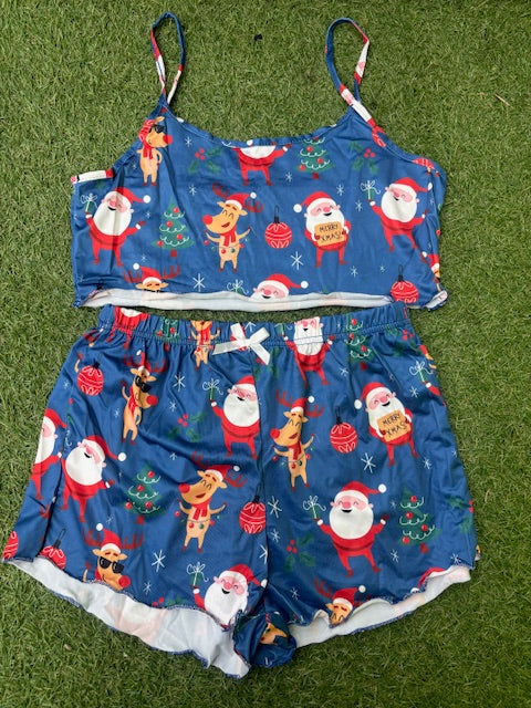 CHRISTMAS PAJAMA BRA SET (ON HAND)