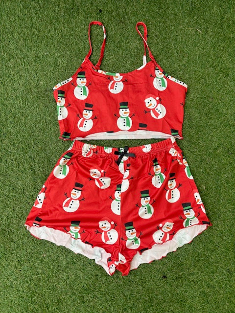 CHRISTMAS PAJAMA BRA SET (ON HAND)