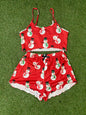 CHRISTMAS PAJAMA BRA SET (ON HAND)