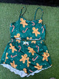 CHRISTMAS PAJAMA BRA SET (ON HAND)